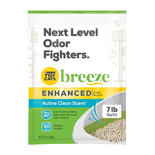 Purina Tidy Cats Scented Litter Pellets Breeze Enhanced Refill Litter Pellets in Recyclable Box - (4) 7 lb. Bags