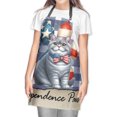 thumbnail image 2 of Patriotic British Shorthair 4th of July Independence Paws Apron Cat Lover Kitten Owner Gifts for Cooking Grilling Baking Painting Gardening - 02010, 2 of 5
