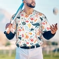 thumbnail image 5 of Lsque Sea Life 1 Pattern Mens Polo Golf Shirts Funny Graphics Shorts Sleeve Button Shirts Baseball T-shirt-4X-Large, 5 of 7
