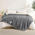 thumbnail image 2 of Lumiparty Electric Heated Blanket King Size 90"x100", with Dual Control, Wireless Electric Tufted Sherpa Heating Blanket, 6 Heating Levels, Overheat Protection, Gray, 2 of 8