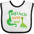 thumbnail image 3 of Inktastic My Uncle Loves Me Boys Baby Bib, 3 of 4