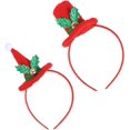 thumbnail image 1 of 2 diademas navideñas, diademas con gorro de Papá Noel, bandas para el cabello con cascabeles, accesorios para disfraces navideños, regalos de fiesta (sombrero de cono y sombrero de copa), 1 of 4