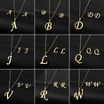 thumbnail image 2 of Collar con colgante de inicial de 26 letras de acero inoxidable para mujer, cadena, pendiente de tuerca, conjunto de joyería, gargantilla de nombre del alfabeto, regalo, 2 of 4