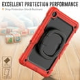 thumbnail image 4 of Case for Lenovo Tab M10 Plus 3rd Gen 10.6 inch 2022, 360 Rotating Stand Handle Pencil Holder Shoulder Strap Heavy Duty Shockproof Cover, Red, 4 of 7