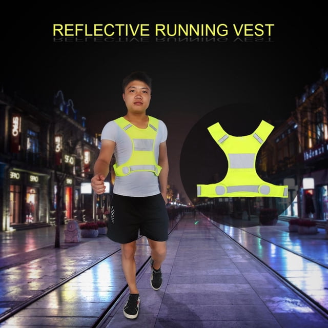 Chaleco reflectante de seguridad de alta visibilidad ajustable para correr de noche, ciclismo, ropa de seguridad L