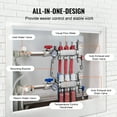 thumbnail image 6 of KFFKFF 3-Path Hydronic Floor Heating Manifold, Stainless Steel, Compatible with 1/2" PEX Pipes, Includes 1/2" Connectors for Efficient Radiant Floor Warming, 6 of 9