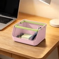 thumbnail image 4 of Stackable Plastic Storage Basket with Handle, Large Multipurpose Organizer Bin for Desk Office Kitchen, Portable Tote for Snacks Supplies, Home Organization Gift, 4 of 6