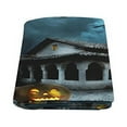 thumbnail image 2 of CADecor Halloween Pumpkins Old House At Nigh Blanket Throw Super Soft Warm Bed or Couch Blanket 58x80 inches, 2 of 2