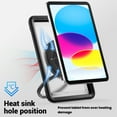 thumbnail image 3 of Shockproof Case for Apple iPad 11th 10th Generation 2025 2022, Rugged Hybrid Protective Cover with Pencil Holder & Shoulder Strap Kids Friendly Rotating Stand Case for iPad 11th 10th Gen, Clear, 3 of 8