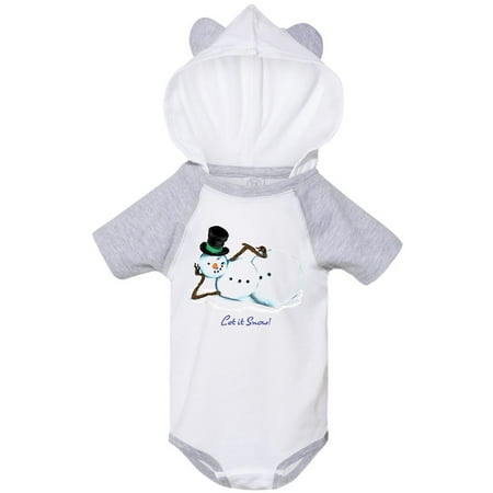 

Inktastic Let it Snow Sassy Snowman in Top Hat Gift Baby Boy or Baby Girl Bodysuit