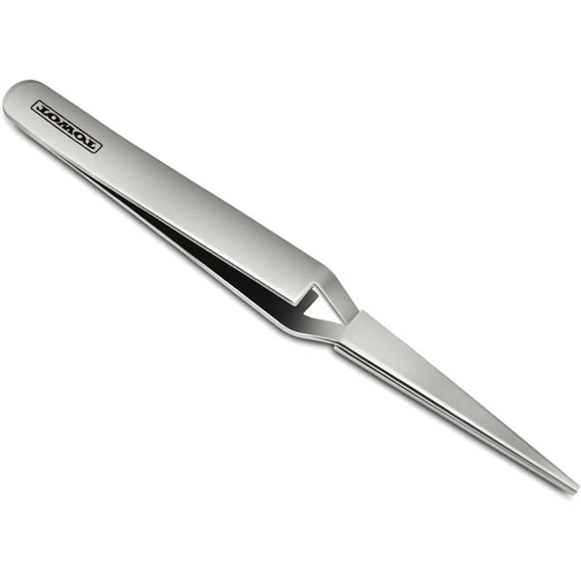 TOWOT Precision Tweezers Reverse Tweezers for Electronic Soldering Precision Reverse Ceramic Tweezers Non-Conductive Heat Resistant