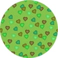 thumbnail image 1 of Ahgly Tapis Rond Lavable en Machine Intérieur Transitionnel Vert Vif, 8 Pieds Rond, 1 of 7
