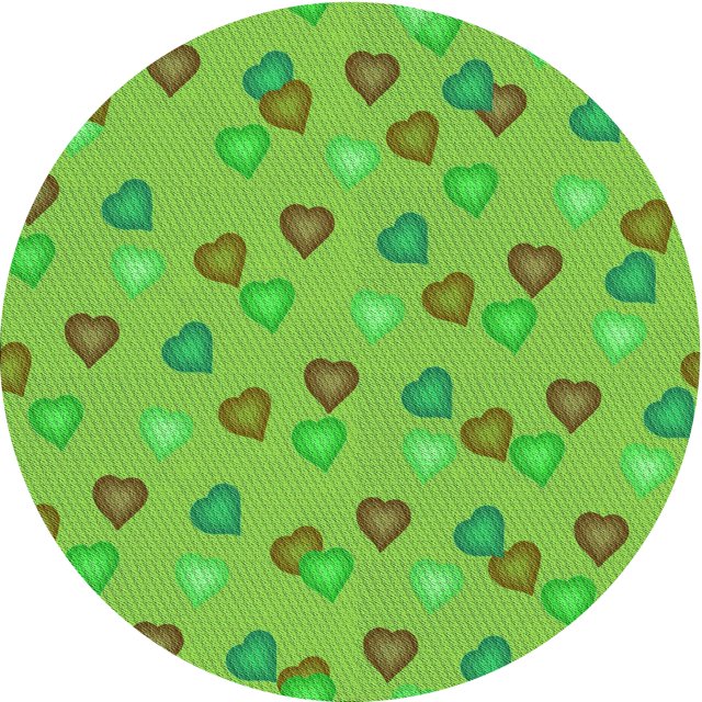 Ahgly Tapis Rond Lavable en Machine Intérieur Transitionnel Vert Vif, 8 Pieds Rond
