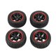 thumbnail image 2 of for 1:10 Rally Car 75mm Rubber Tires and Wheel Rims for 1/10 Scale HSP 94123 HPI Kyosho Tamiya RC on, 2 of 5