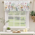 thumbnail image 2 of Spring Floral Curtain Valances for Windows, Kitchen Valance Window Treatments Panel 2 Pack, Pink Yellow Flowers Farmhouse Rod Pocket Short Curtains for Bathroom Bedroom 54 x 18 Inch, 2 of 8