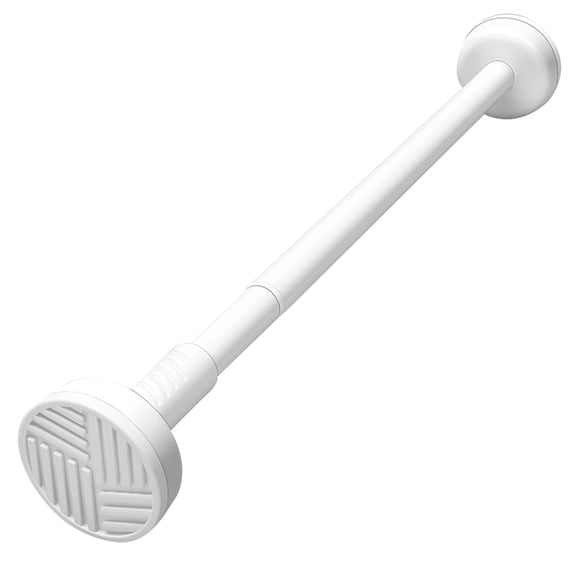 Style-Carry 1 Pack White Adjustable Stainless Steel Tension Rod, No Drill Small Tension Curtain Rod for Kitchen Bathroom Wardrobe Closet,28-48"