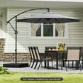 thumbnail image 6 of Yardi Yarda 10 Feet Offset Hanging Umbrella, Shade with Base and Infinite Tilt for Outdoor as Yard, Gray, 6 of 12