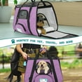 thumbnail image 7 of PetAmi Airline Approved Pet Carrier for Cat, Soft Sided Dog Carrier for Small Dog, Cat Travel Supply Accessories Indoor Cat, Ventilated Pet Carrying Bag Medium Large Kitten Puppy, Small Heather Purple, 7 of 7