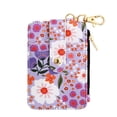 thumbnail image 1 of Hearth & Gear Vertical Zipper Card Holder Keychain Slim Bifold Wallet With Secure Pocket And Metal Hook For Easy Carry, 1 of 4
