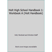 Holt High School Handbook 1: Workbook A (Holt Handbook) [Paperback - Used]