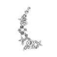 thumbnail image 1 of Earring Punk Personality Cold Wind Earrings Womens European And America Crystal Single Earring, 1 of 9