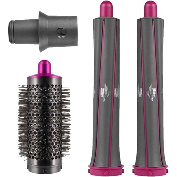 Aorsher Brush Attachments, Hair Curling Barrel & Volumizing Brush Set with Adapter for Airwrap & Supersonic Styler Hair Dryers to Convert to a Styler for Smooth Styling
