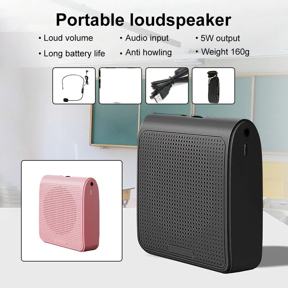 5W Voice Amplifier Multifunctional Portable Personal Voice Speaker with Microphone ,True Acoustic Power Amplifier