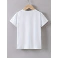 thumbnail image 2 of Girls' Summer Short-Sleeve T-Shirt with a 'Capybara Milk Tea' Print, 2 of 6