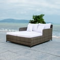 thumbnail image 5 of SAFAVIEH Cadeo Outdoor Patio Daybed, Grey/White, 5 of 7