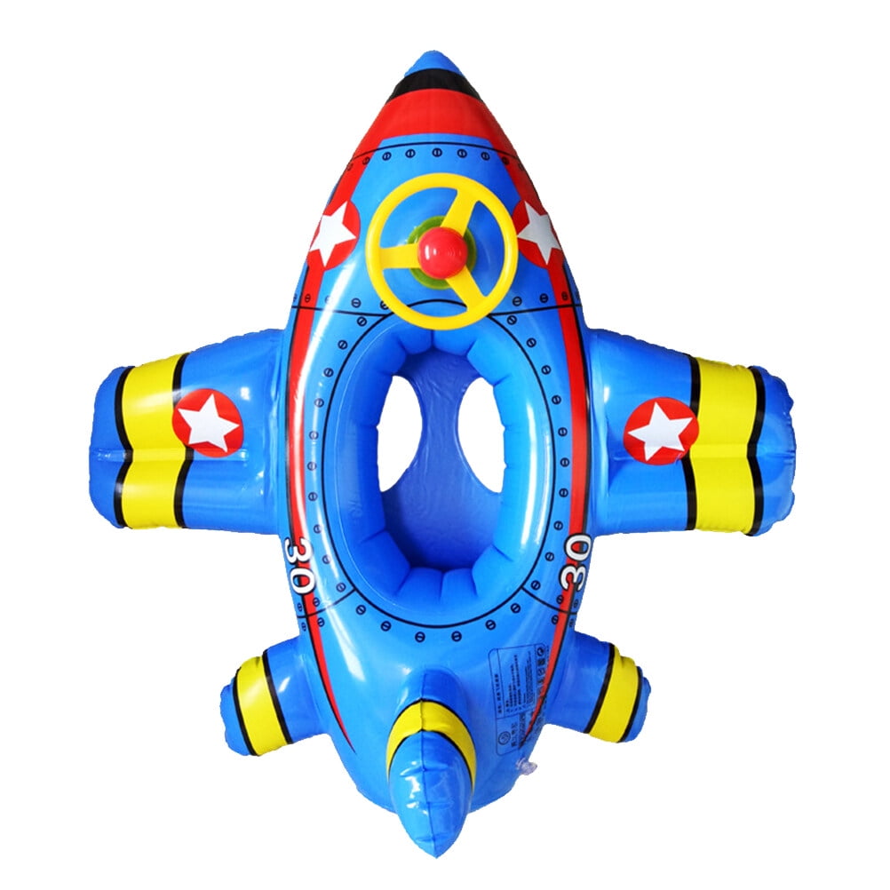 OUNONA Plane Shape Swimming Ring Safety Float Ring Summer Baby Bathing