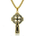 thumbnail image 5 of Domineering New Arrival Titanium Steel Celtic Titanium Steel Necklace Cross Pendant European and American Style Cross for Men, 5 of 5