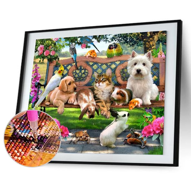 Pintura bordado diamantes de imitación 5D Wdftyju DIY diamante Animal Park