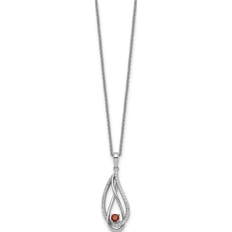 Sterling Silver Always in my Heart Birthstone 18 Sterling Silver Always in my Heart Birthstone 18