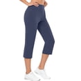 thumbnail image 4 of Purcolt Women's Capri Pants Soft Tummy Control High Waist Workout Sweatpants Summer Causal Cropped Pants Lounge Pants with Pockets, 4 of 8