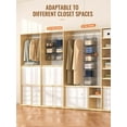 thumbnail image 5 of 6 Tier Closet Hanging Organizer, Metal Closet Organizers and Storage with 4 Hanging Hooks 4 S-Hooks for Wardrobe Laundry Room, Wire Storage Shelf for Clothes Sweaters Pants (Black), 5 of 12