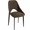 Dark Brown, variant on LeisureMod Amalfi Upholstered Fabric Dining Chair – Modern Side Chair with Iron Legs, Mid-Century Accent Chair for Dining Room or Kitchen