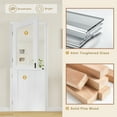thumbnail image 6 of 32" x 80" Slab Only, 4-Lite Split Dutch Door 2 Panels Unfinished Clear Glass Slab Doors Half Interior Door, 6 of 7
