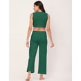 thumbnail image 4 of Moomaya Sleepwear, Cotton Jersey 2 Pc Coord Night Suit, Crop Top & Pajama Set, 4 of 9
