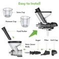 thumbnail image 4 of FOCOllK Extracteur de Jus à Mastication pour Batteur sur Socle KitchenAid - Accessoire de Goulotte à Double Alimentation à Pression à Froid, Pièces pour Extraction Lente pour Fruits et Légumes, 4 of 7