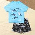 thumbnail image 4 of GYRATEDREAM Boys Two Piece Rash Guard Swimsuits Kids Short Sleeve Sunsuit Swimwear Sets 1-5 Years, 4 of 7