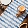 thumbnail image 2 of Table Runners 90 Inches Long Dress Scarves, Navy Blue Birds Farmhouse Coffee/Dining/Kitchen Table Decor Table Runner for Living Room, Coastal Nautical Summer Striped 13x90 Inch, 2 of 5