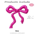 thumbnail image 2 of CYMYLAR 36" Giant Pink Bow Balloons (2 Pk) Helium Foil Kit for Girl Birthday Baby Shower Party, 2 of 3