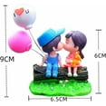 thumbnail image 5 of Couple Cute Ornaments for Car, Cartoon Car Dashboard Decorations, Car Decoration Cute Cartoon Couples Action, Car Decorations Interior (1 Pair+Balloon 01), 5 of 8