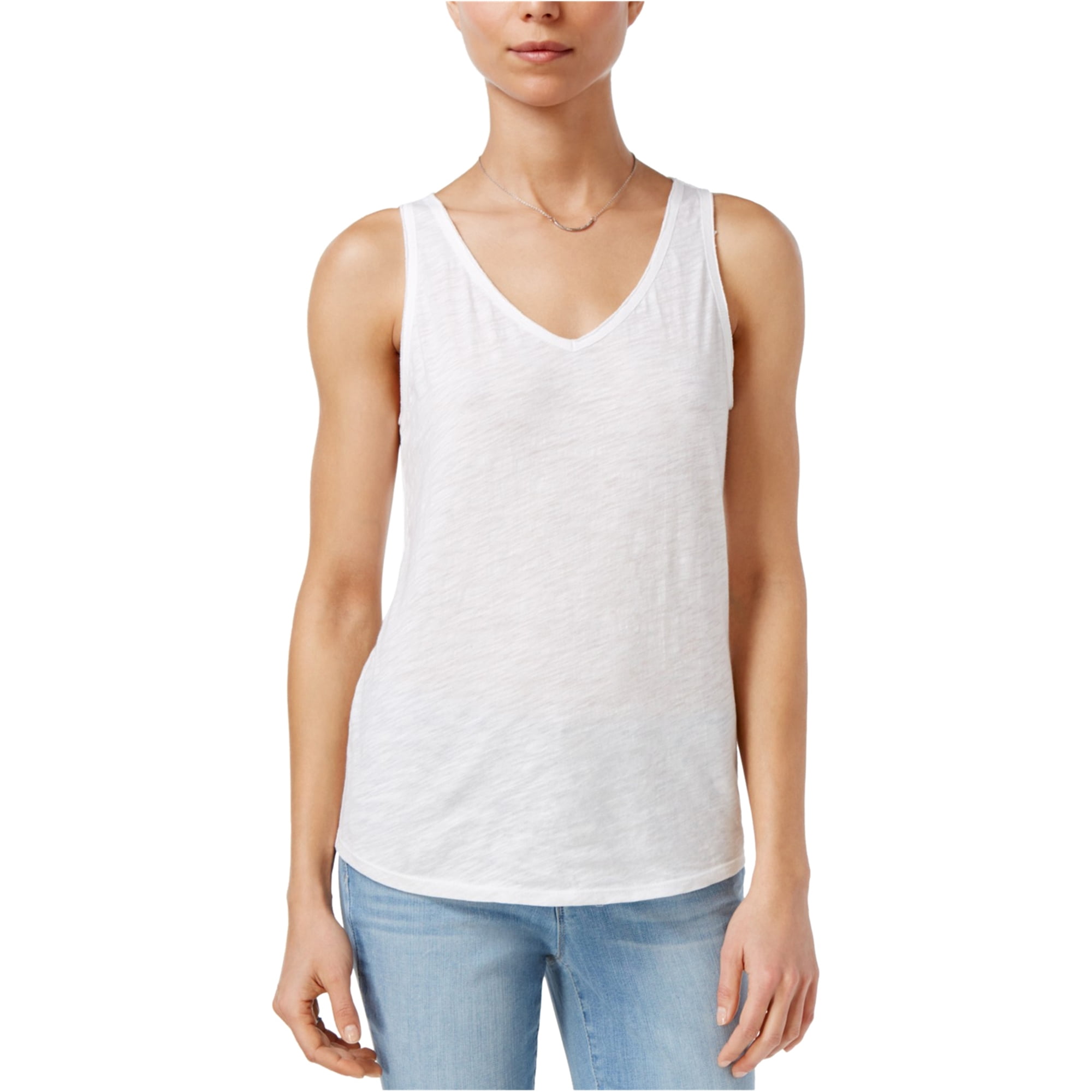 Maison Jules maison Jules Womens Cotton Tank Top, white, XXSmall