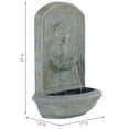 thumbnail image 3 of Sunnydaze Seaside Polystone Outdoor Wall Fountain, French Limestone, 3 of 9