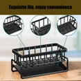 thumbnail image 6 of Sponge Holder for Kitchen Sink, Self Drain Rust Resistant Kitchen Sink Organizer with Removable Dishcloth Rack, Soap Dispenser Brush Holder Storage for Bathroom and Counter, Black, 6 of 6