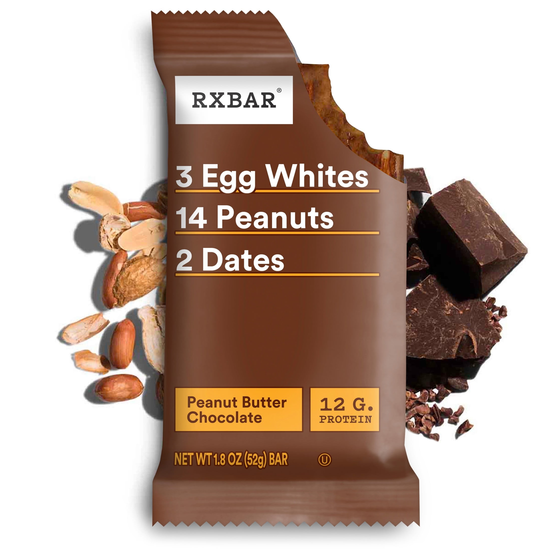 RXBAR, Peanut Butter Chocolate Gluten-Free Protein Bars, 10 Count