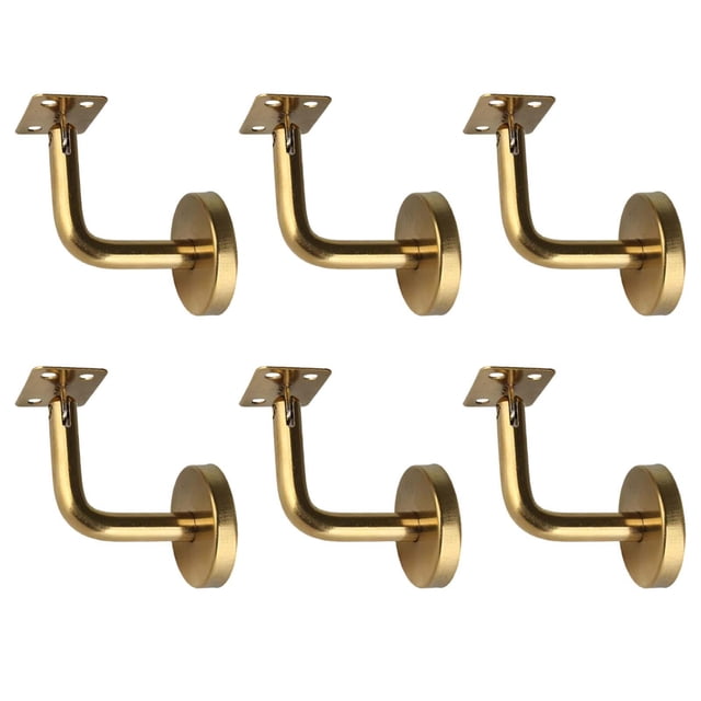 jesticaly 6Pcs Hand Rail Brackets for Stairs Support Banister Building Hand Railing Flat Support Plate 6x6x5cm