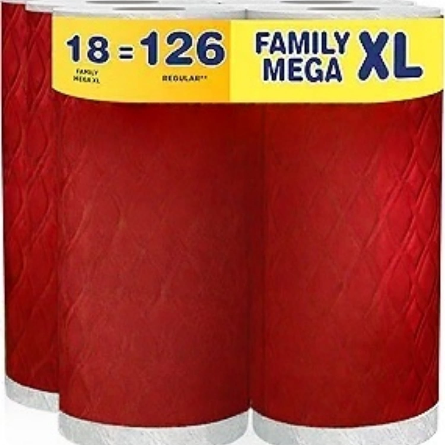 Toilet Paper Ultra Strong Clean Touch, 18 Family Mega XL Rolls = 126 Regular Rolls (Packaging May Vary)