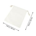 thumbnail image 6 of Drawstring Pocket 3 Pcs Cotton Cloth Bag Coin Storage Bags Linen Bread Shopping and, 6 of 6